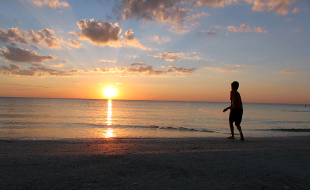 Coucher de soleil à Fort Desoto