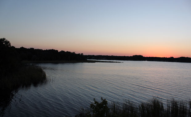 Coucher de soleil au parc John Chestnut