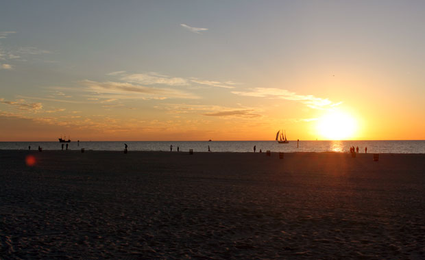 Coucher de soleil au Pier 60 de Clearwater Beach
